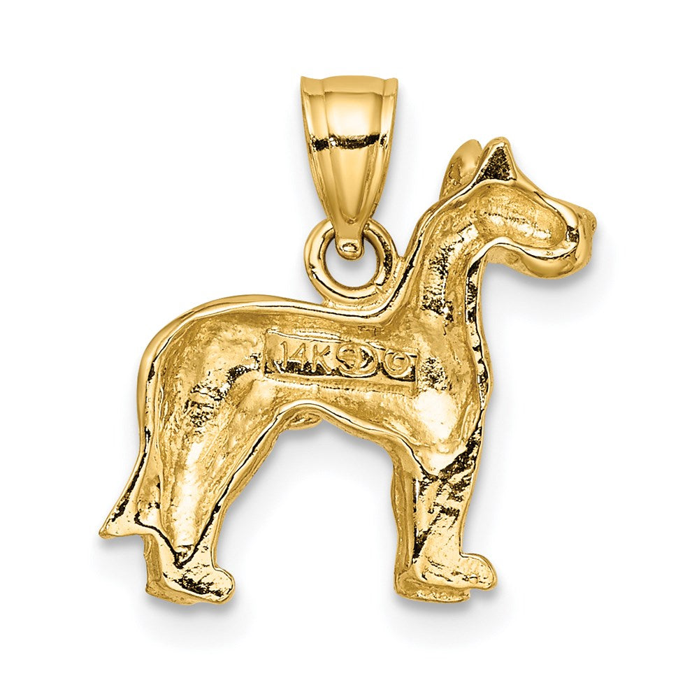 14K Gelbgold Deutsche-Dogge-Hund-Charm