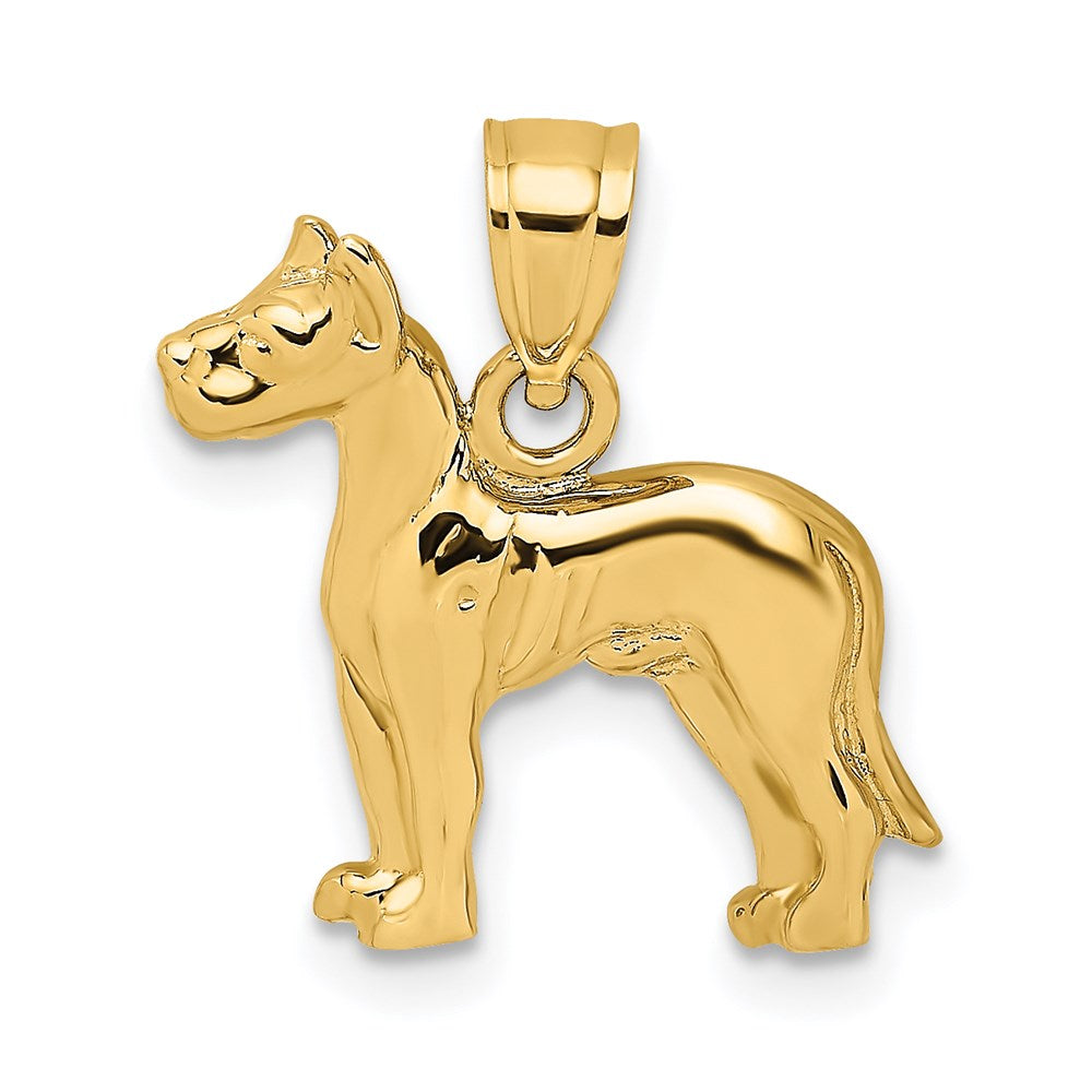 14K Gelbgold Deutsche-Dogge-Hund-Charm