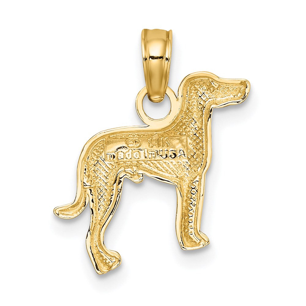 14K Gelbgold Poliert Hund Charm