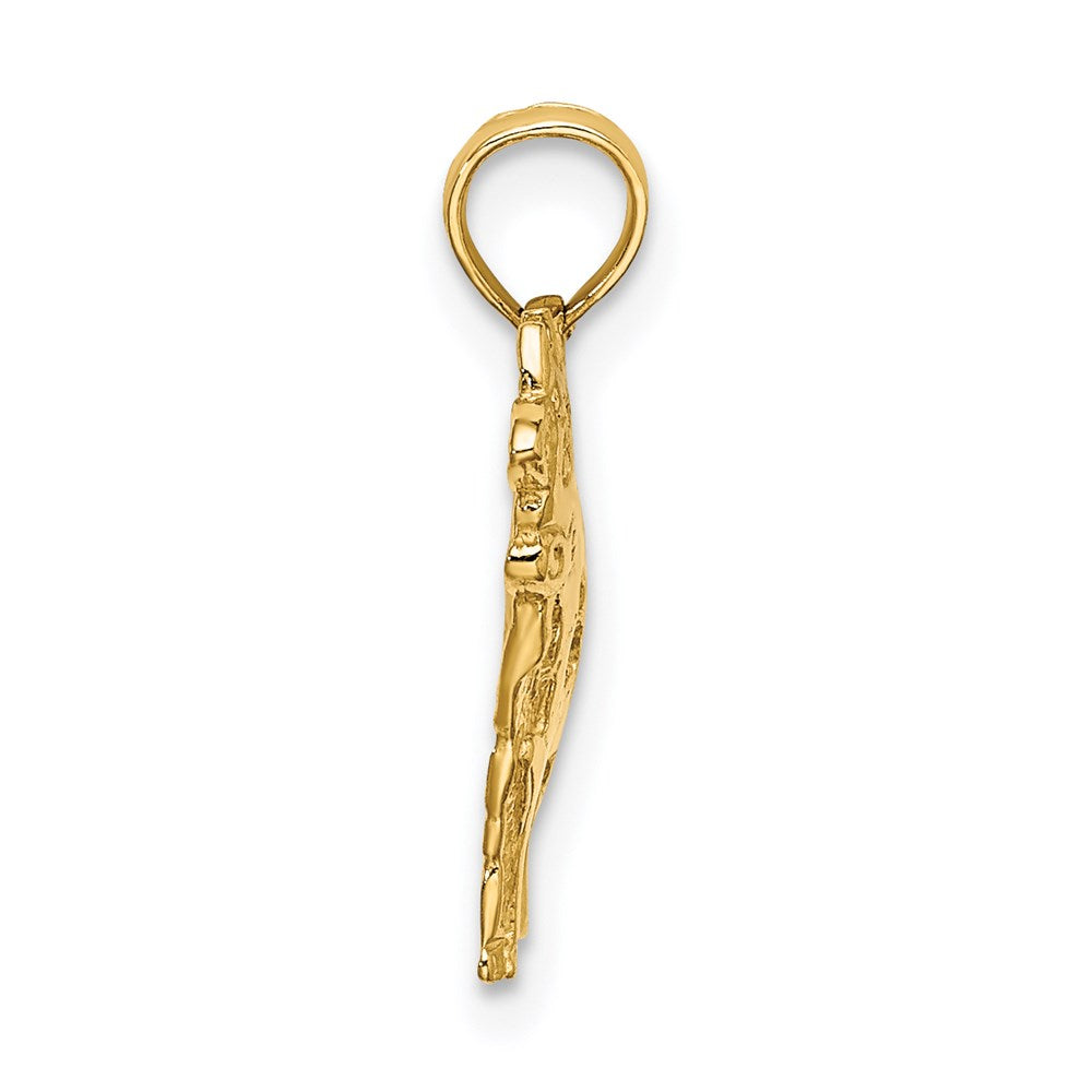 14K Gelbgold Poliert Playful Cow Charm