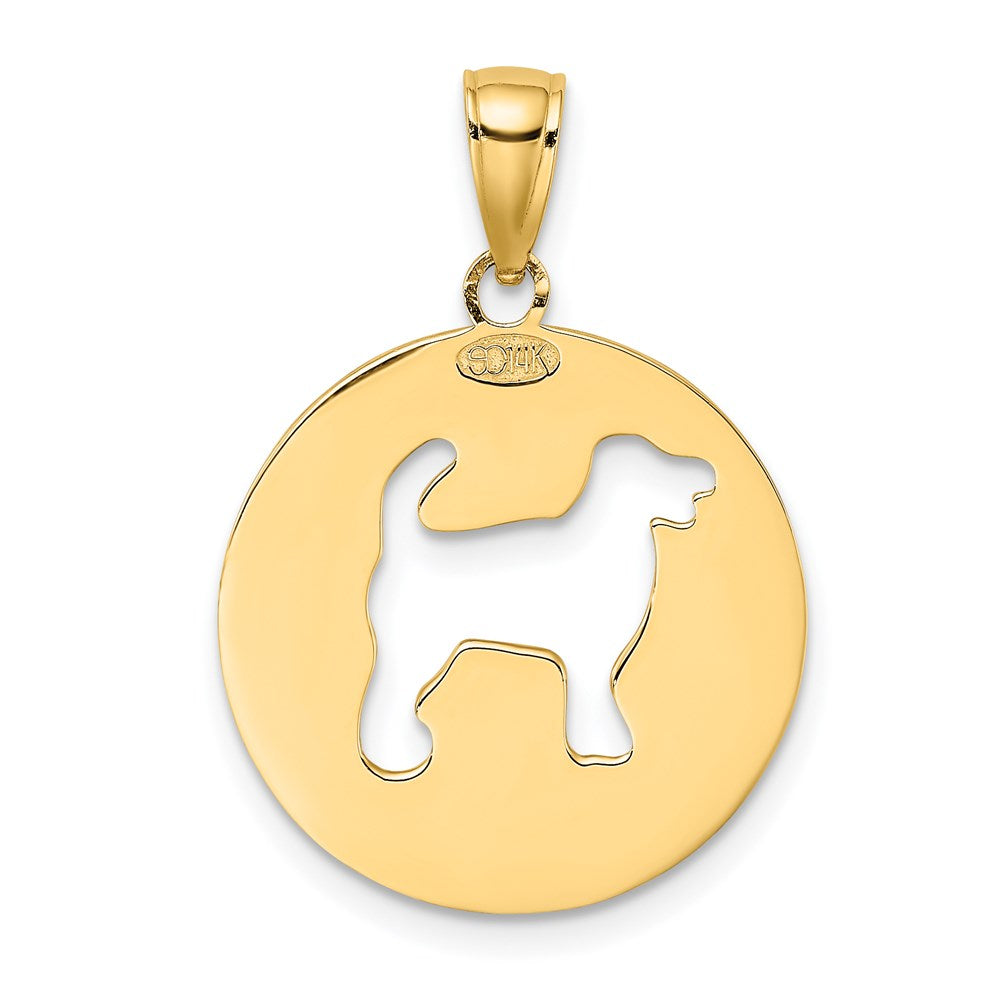 14K Gelbgold Charm „MY BEST FRIEND“ mit Hund