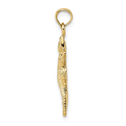 14K Gelbgold 2-D-Eidechse-Charm