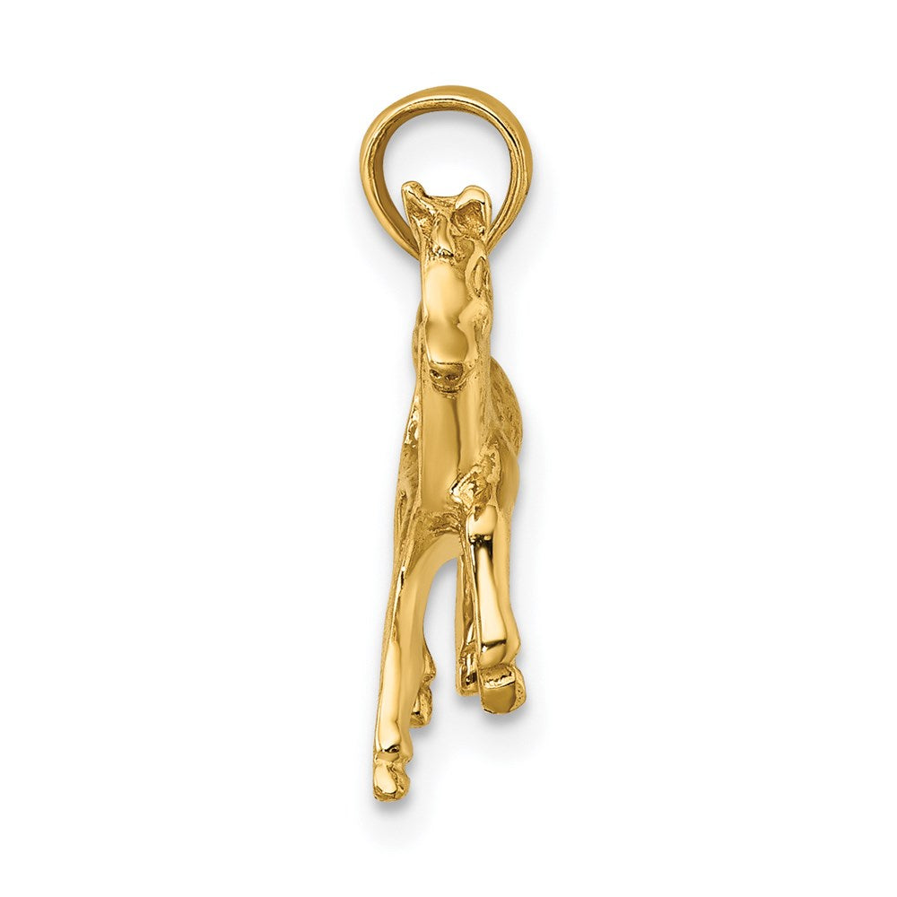 14K Gelbgold Charm „Galoppierendes Pferd“