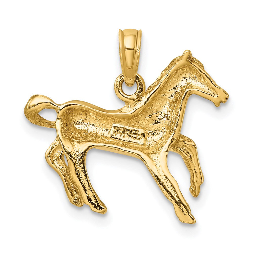 14K Gelbgold Charm „Galoppierendes Pferd“