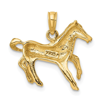 14K Gelbgold Charm „Galoppierendes Pferd“