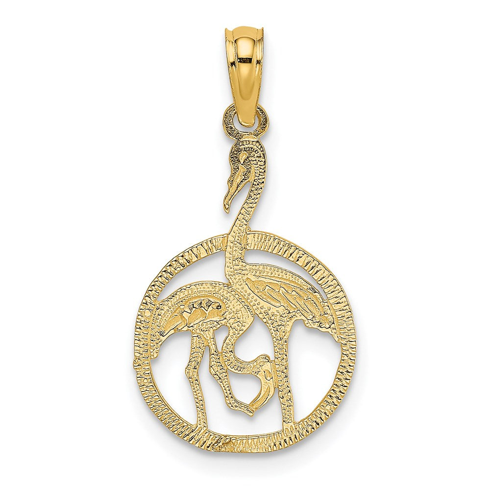 14K Gelbgold Flamingos in Kreis Charm