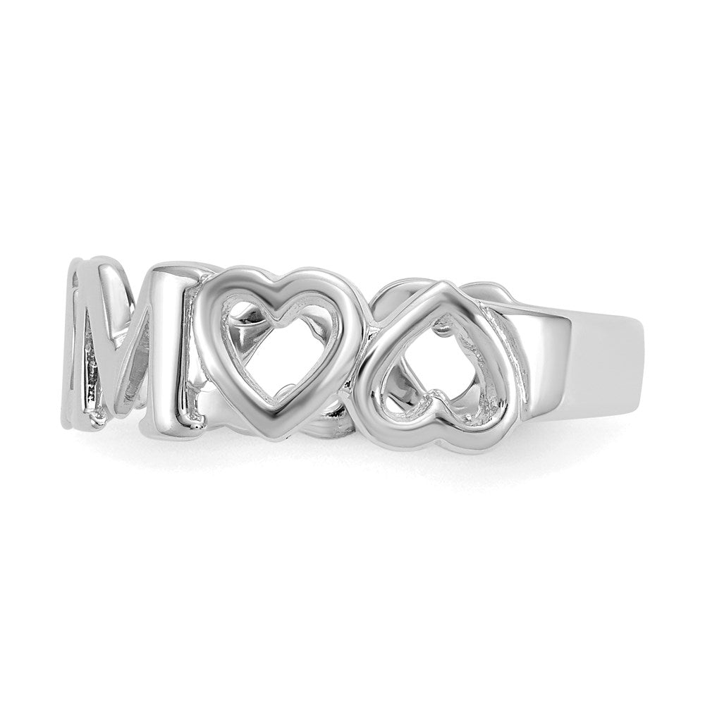 14K Weißgold Ring „Mama-Herz“