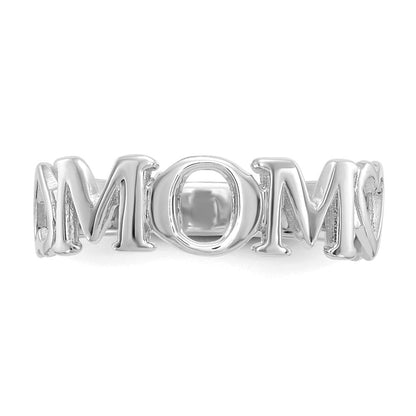 14K Weißgold Ring „Mama-Herz“