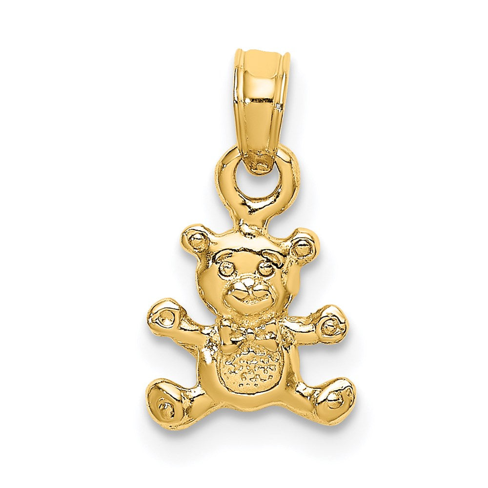 14K Gelbgold 3-d Mini Teddy Bär Charm