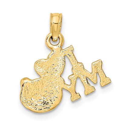 14K Gelbgold Charm „I LOVE MY CAT