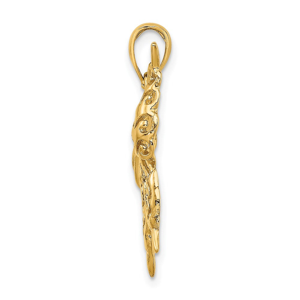 14K Gelbgold Schmetterlings-Charm mit Ausschnitt