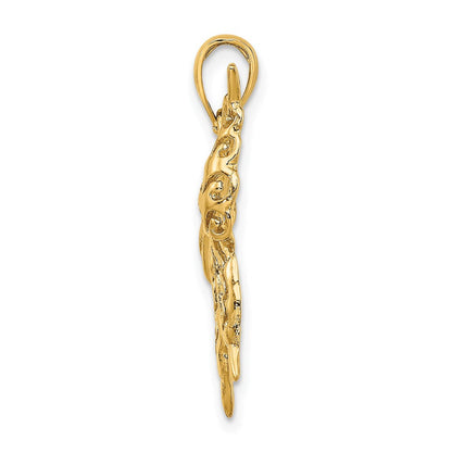 14K Gelbgold Schmetterlings-Charm mit Ausschnitt