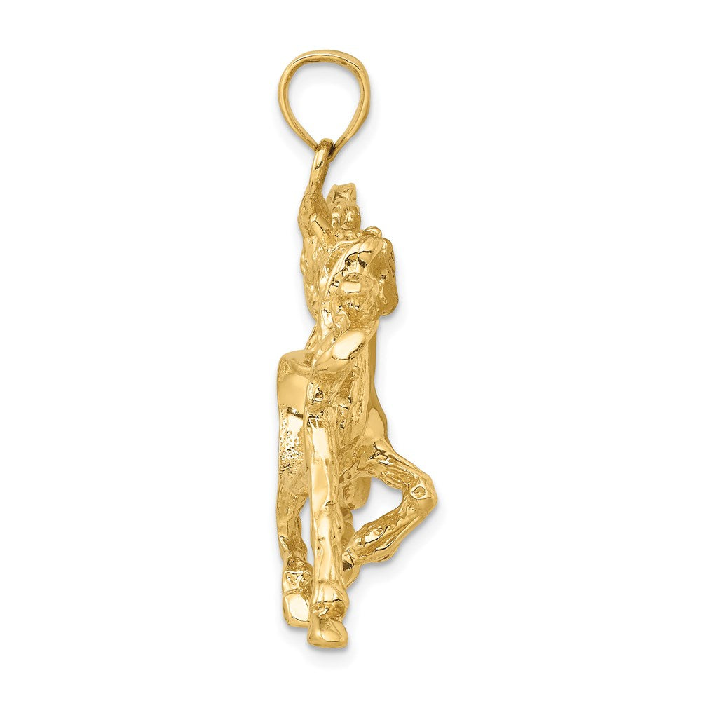 14K Gelbgold Charm „Tanzendes Pferd“