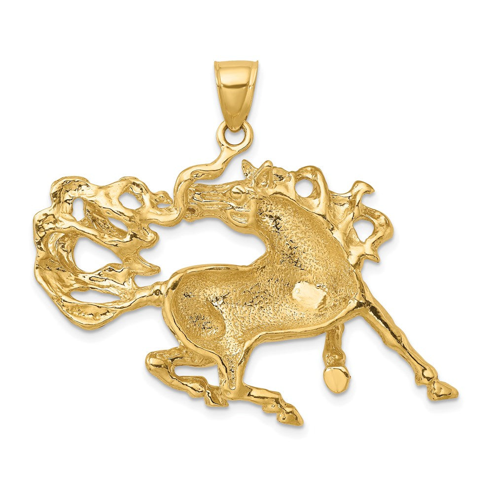 14K Gelbgold Charm „Tanzendes Pferd“