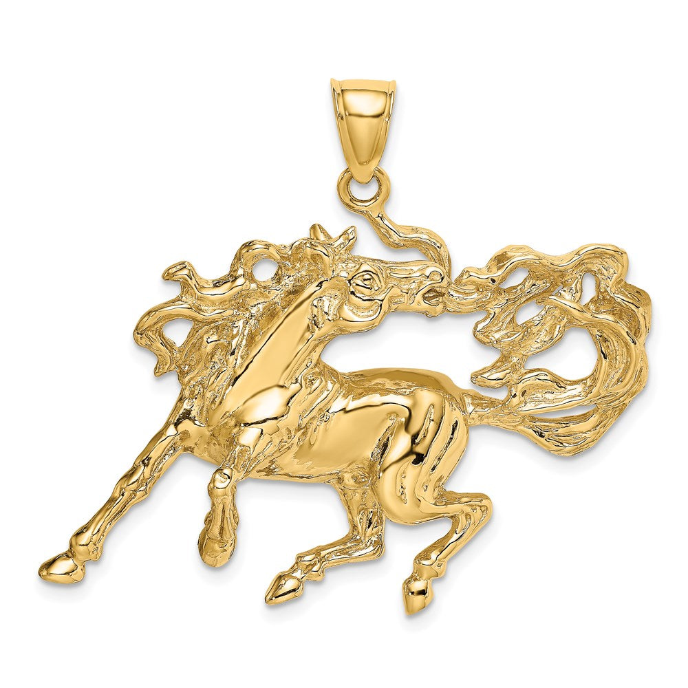 14K Gelbgold Charm „Tanzendes Pferd“