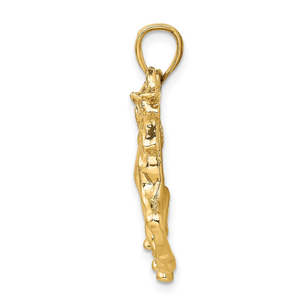 14K Gelbgold Pferd im Schritt Charm