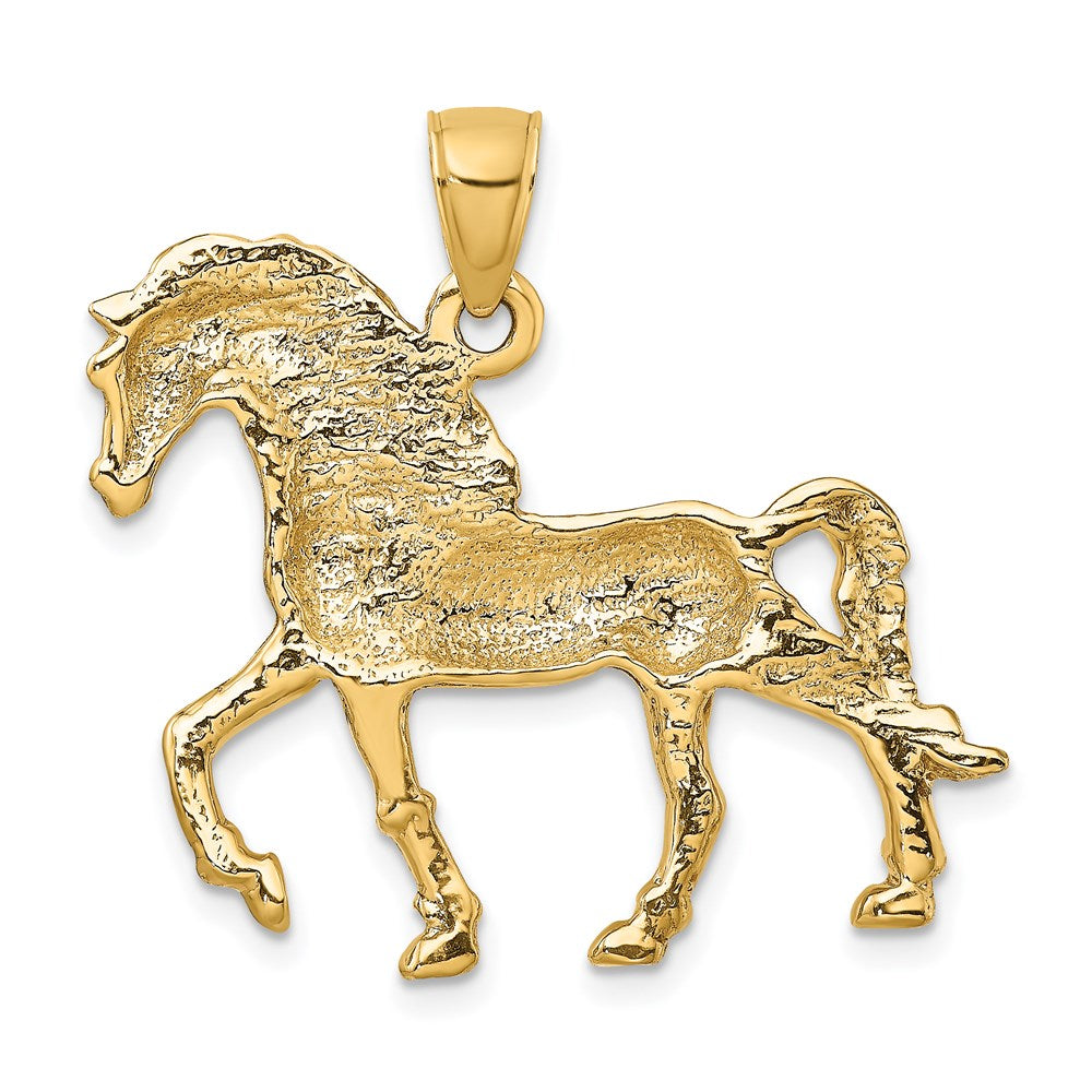 14K Gelbgold Pferd im Schritt Charm