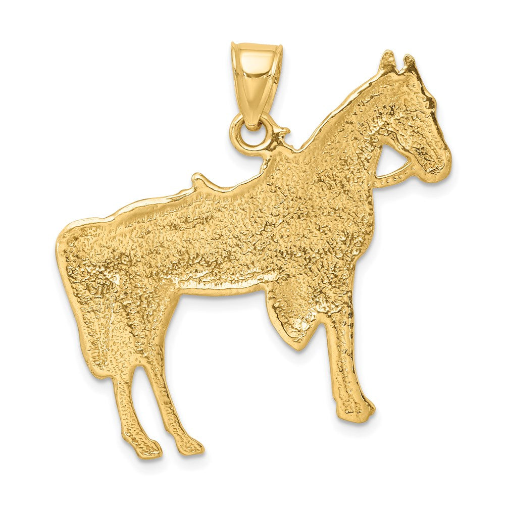 14K Gelbgold Pferd mit Sattel Charm