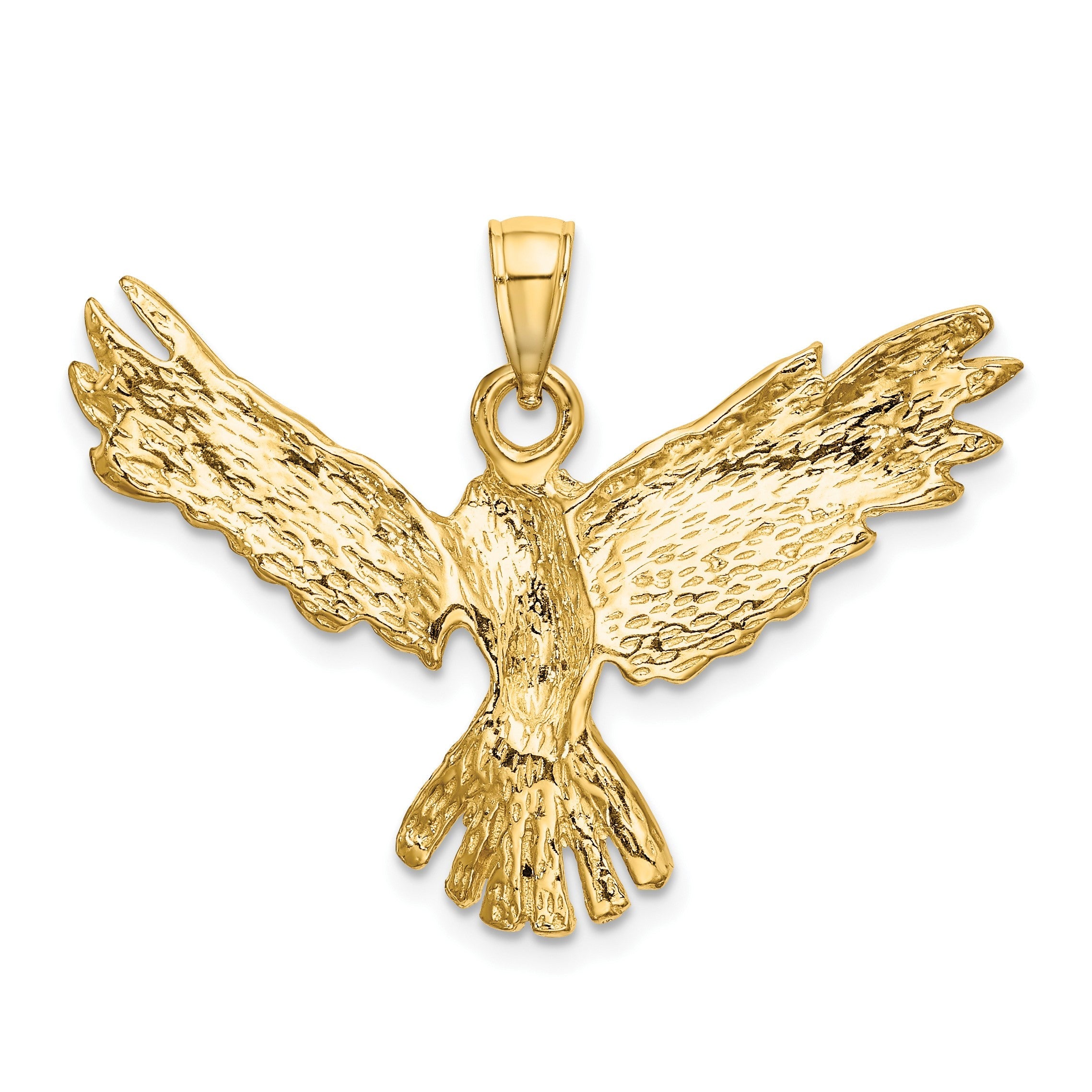 14K Gelbgold Fliegender-Adler-Charm