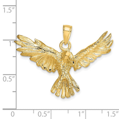 14K Gelbgold Fliegender-Adler-Charm