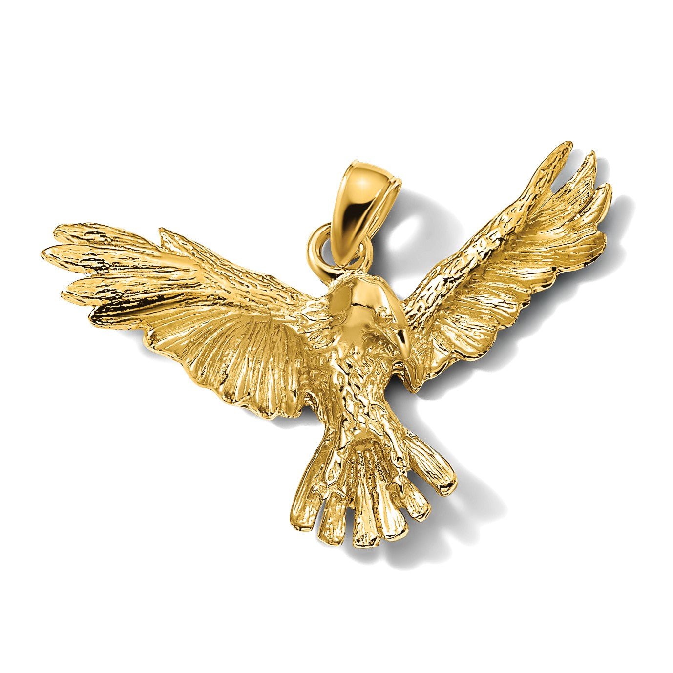 14K Gelbgold Fliegender-Adler-Charm