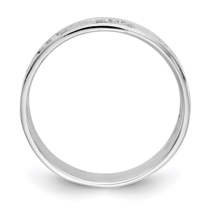 14K Weißgold Herzring