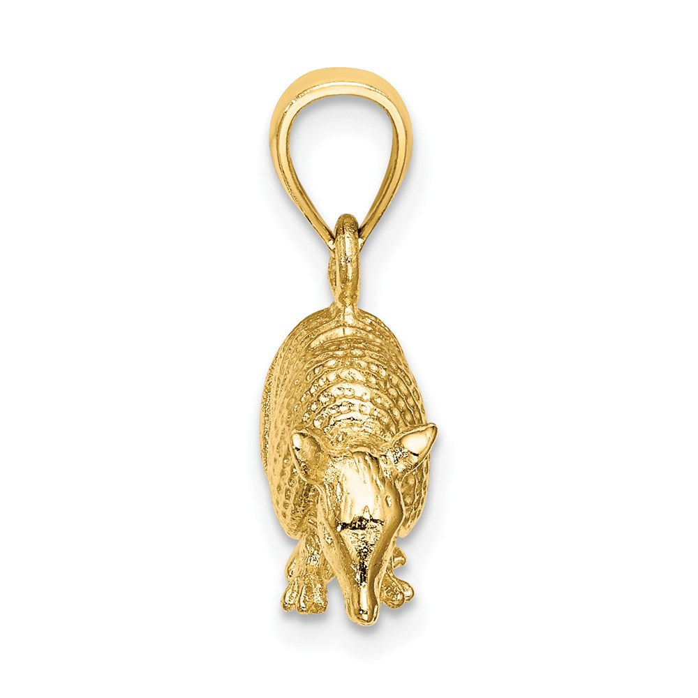 14K Gelbgold 3-D-Gürteltier-Charm