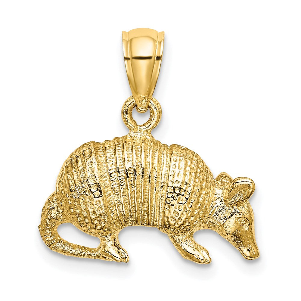 14K Gelbgold 3-D-Gürteltier-Charm