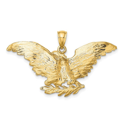 14K Gelbgold Adler mit ausgebreiteten Flügeln Charm