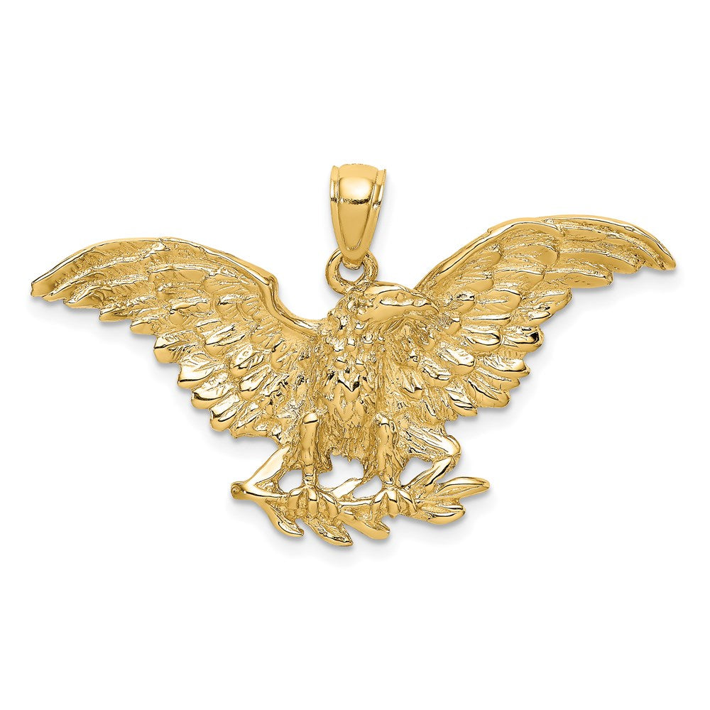 14K Gelbgold Adler mit ausgebreiteten Flügeln Charm