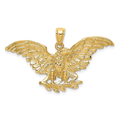 14K Gelbgold Adler mit ausgebreiteten Flügeln Charm