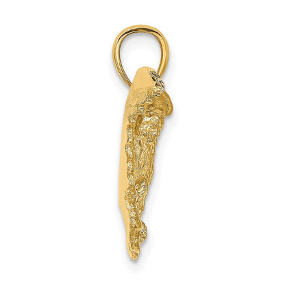14K Gelbgold Adler mit ausgebreiteten Flügeln Charm