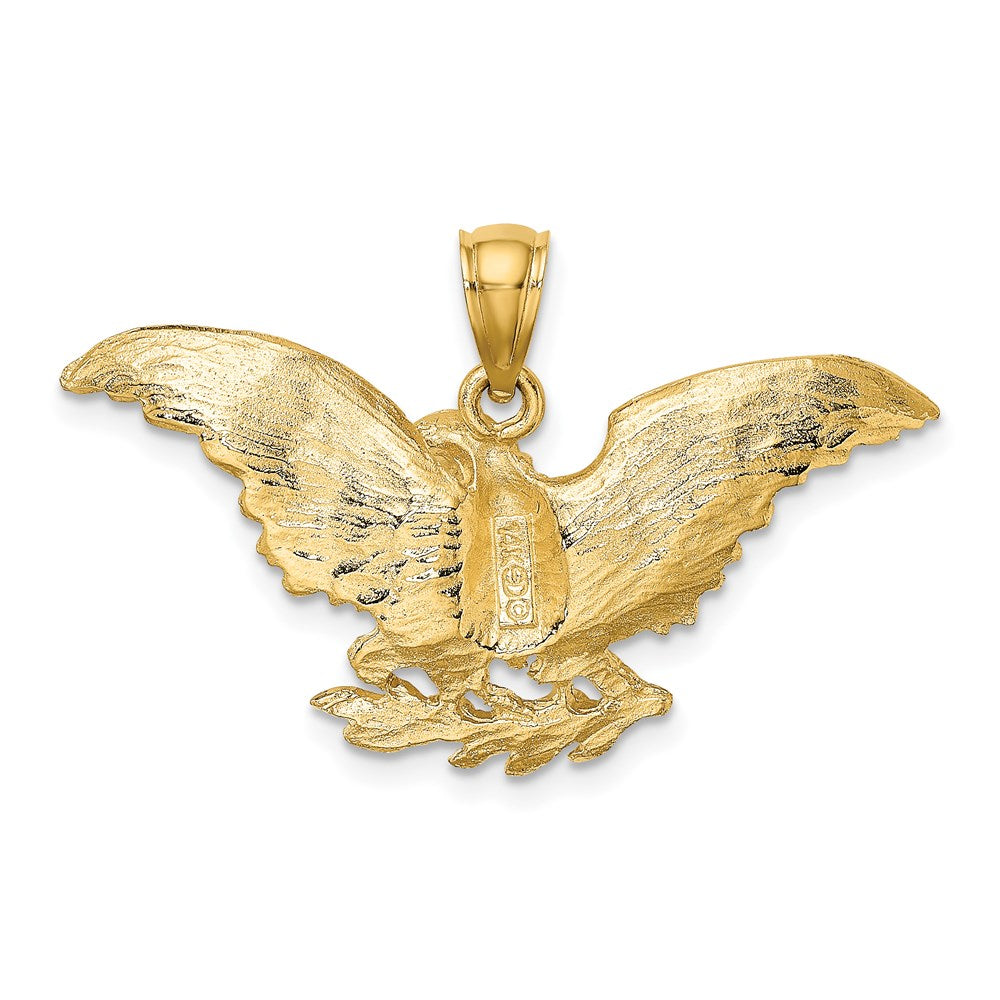 14K Gelbgold Adler mit ausgebreiteten Flügeln Charm