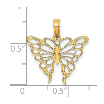 14K Gelbgold Schmetterling Charm
