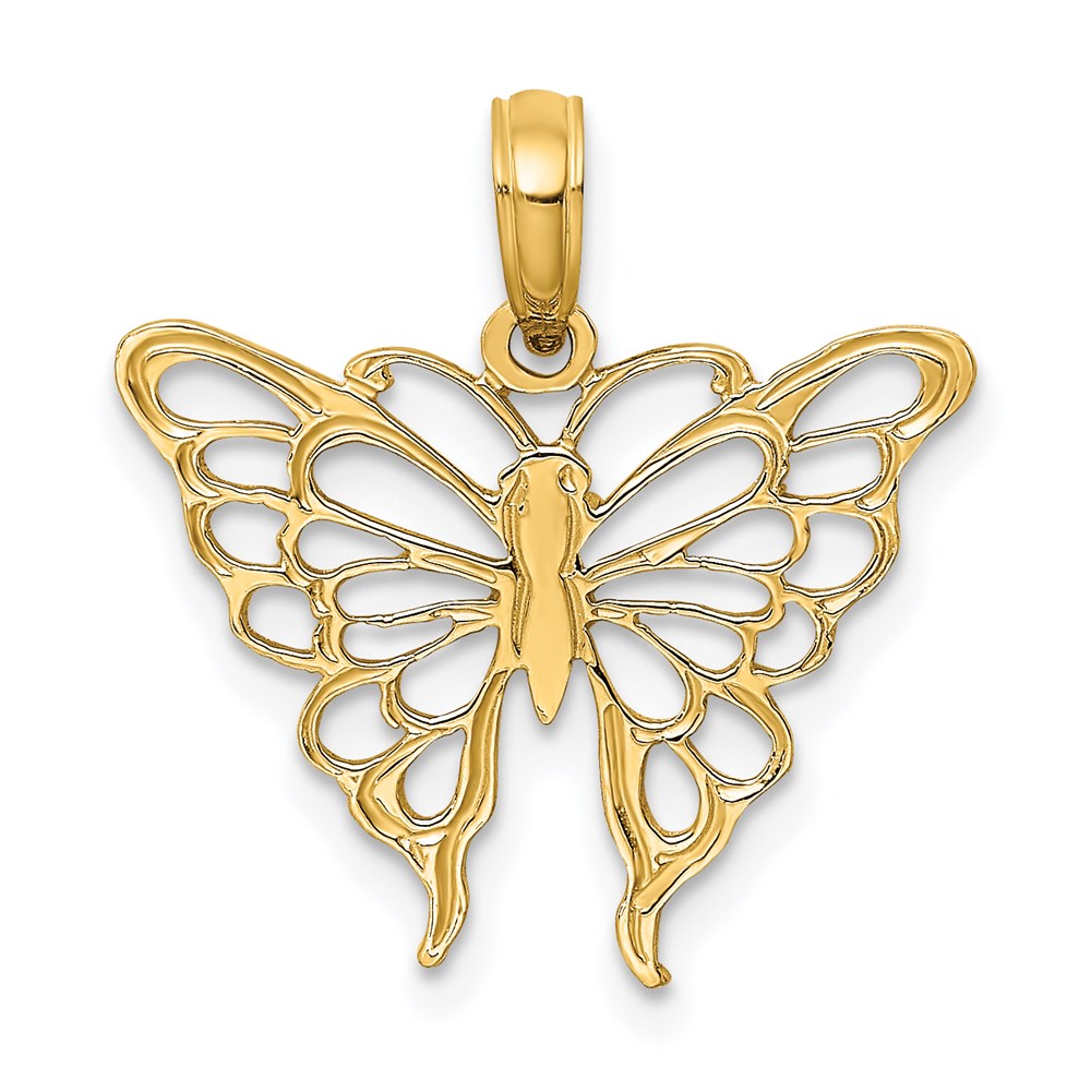 14K Gelbgold Schmetterling Charm