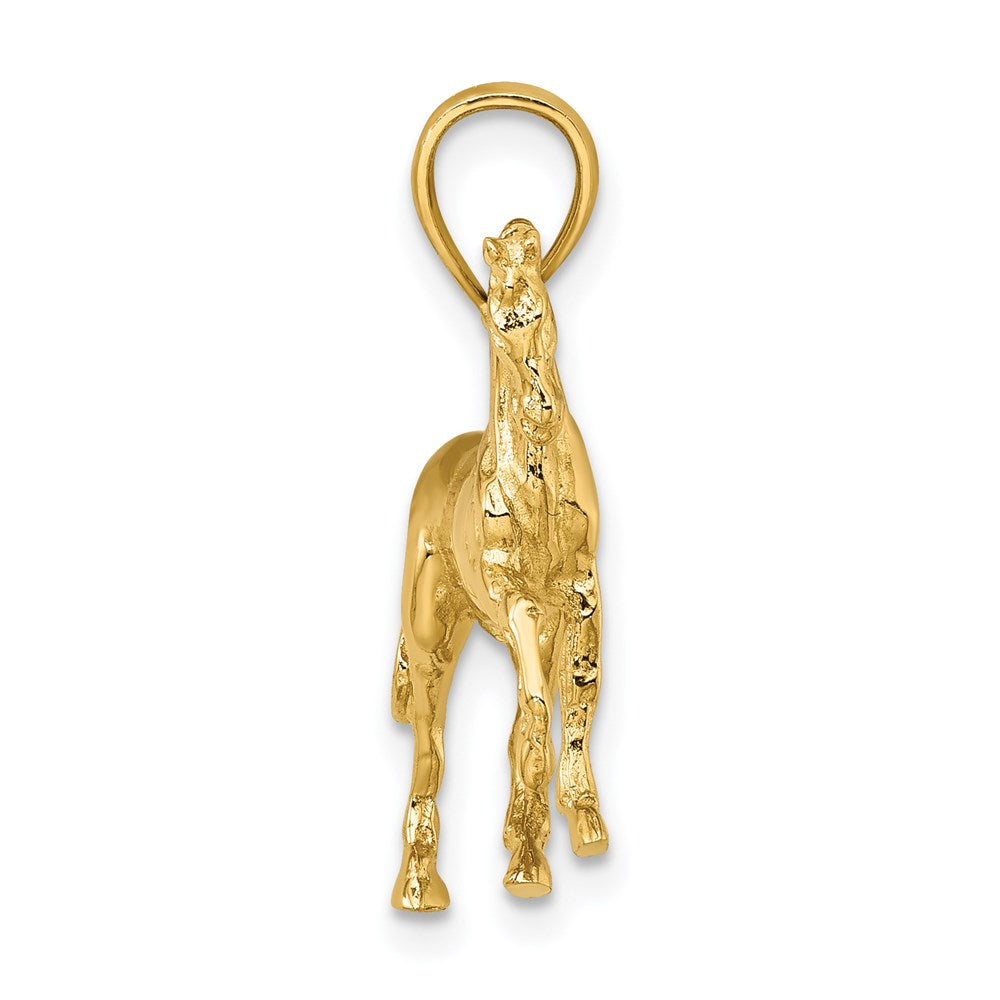 14K Gelbgold 3-D Pferd Charm