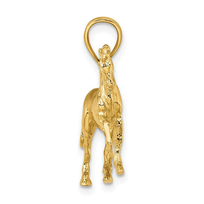 14K Gelbgold 3-D Pferd Charm