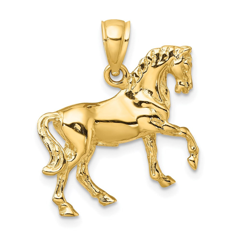 14K Gelbgold 3-D Pferd Charm