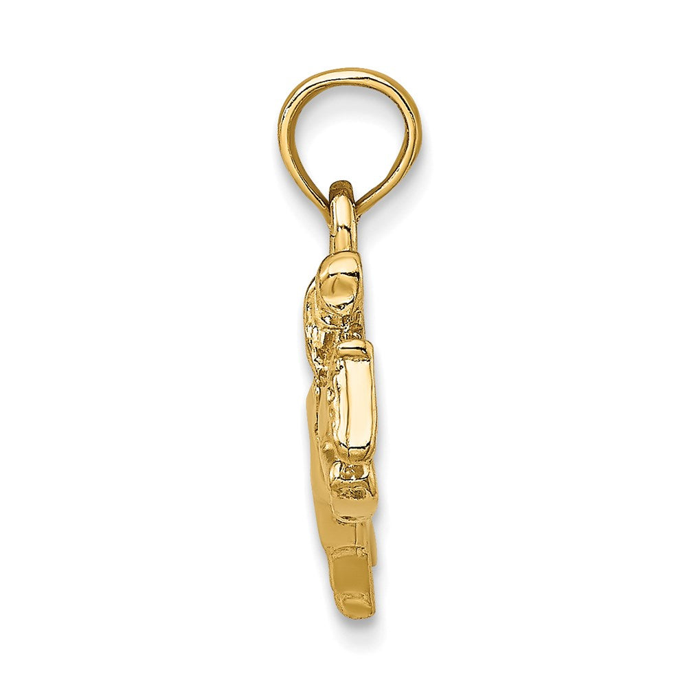 14K Gelbgold Jockey auf springendem Pferd Charm