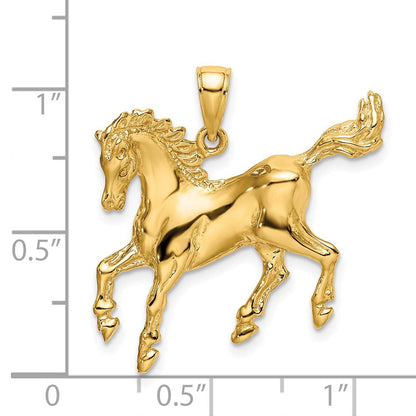 14K Gelbgold Pferd-Charm