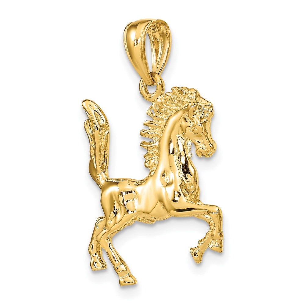 14K Gelbgold 3-D Pferd-Charm