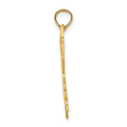 14K Gelbgold Schmetterlings-Charm mit Ausschnitt