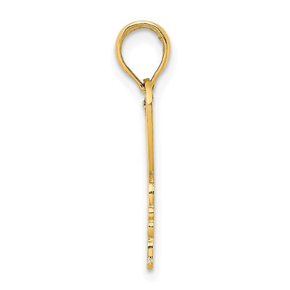 14K Gelbgold Ausgeschnitten Schmetterling Charm
