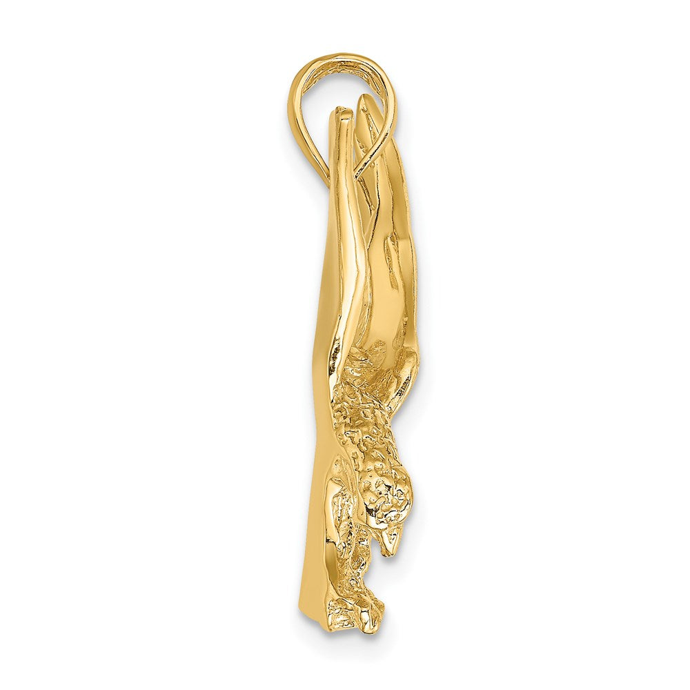 14K Gelbgold Charm „Landender Adler mit erhobenen Flügeln“
