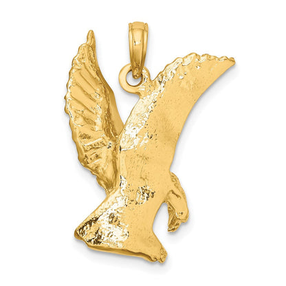 14K Gelbgold Charm „Landender Adler mit erhobenen Flügeln“