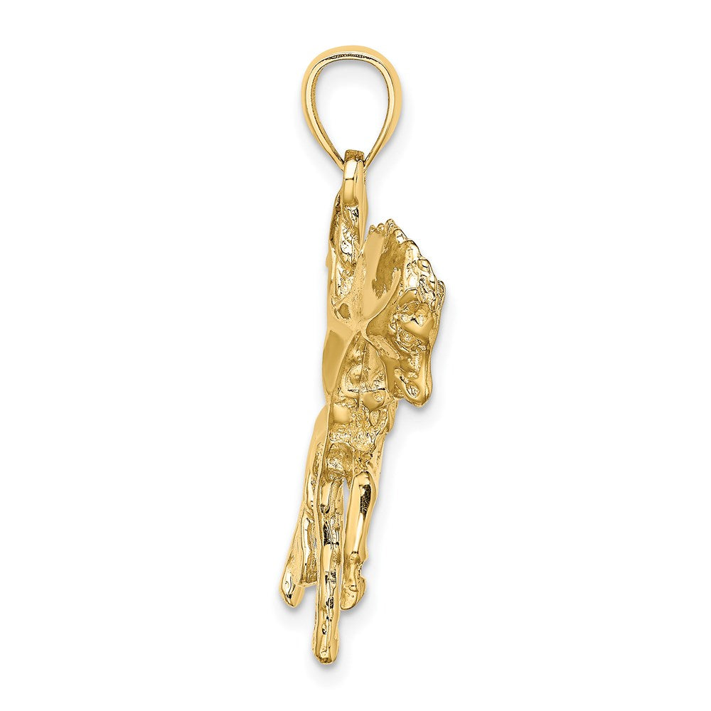 14K Gelbgold Karussellpferd-Charm mit erhobenem Schweif