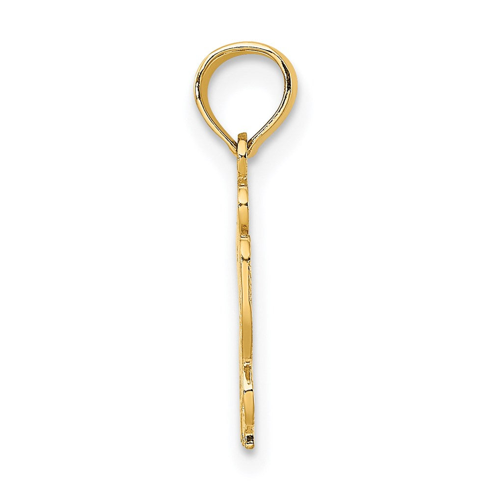 14K Gelbgold I Herz Schmetterling Charm