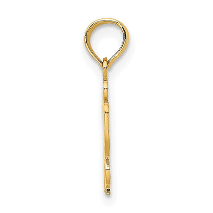 14K Gelbgold I Herz Schmetterling Charm