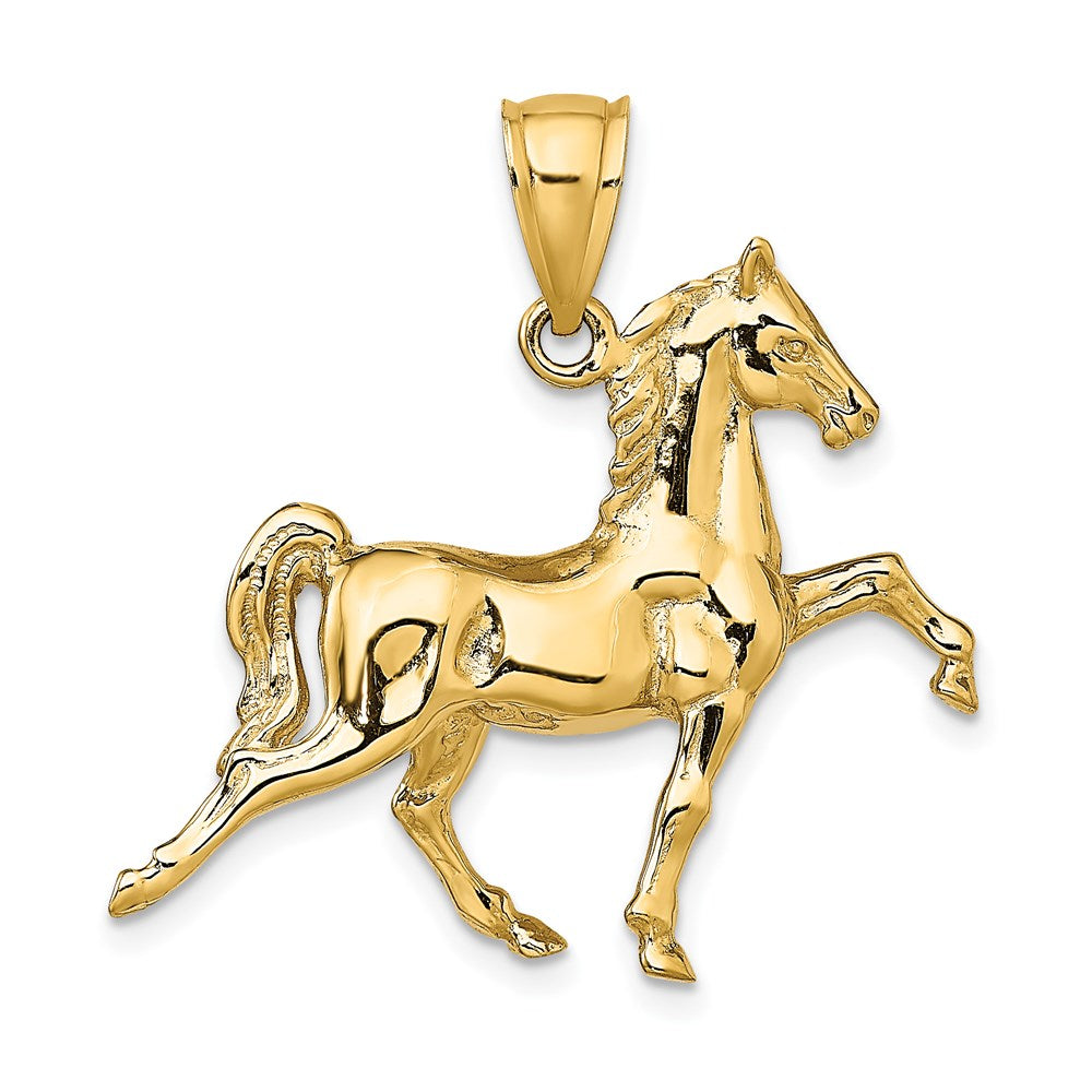14K Gelbgold 3-D Tennessee Walking Horse Charm