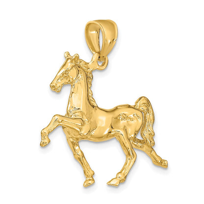 14K Gelbgold 3-D Tennessee Walking Horse Charm